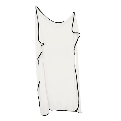 Swaddle Blanket in Cloud with Midnight Trim | Kyte Baby