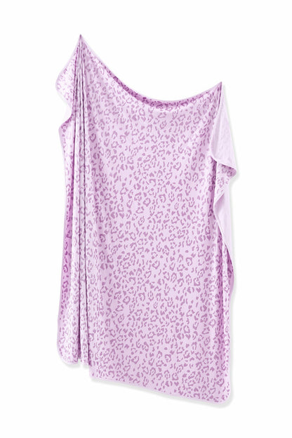 Swaddle Blanket in Thistle Leopard | Kyte Baby