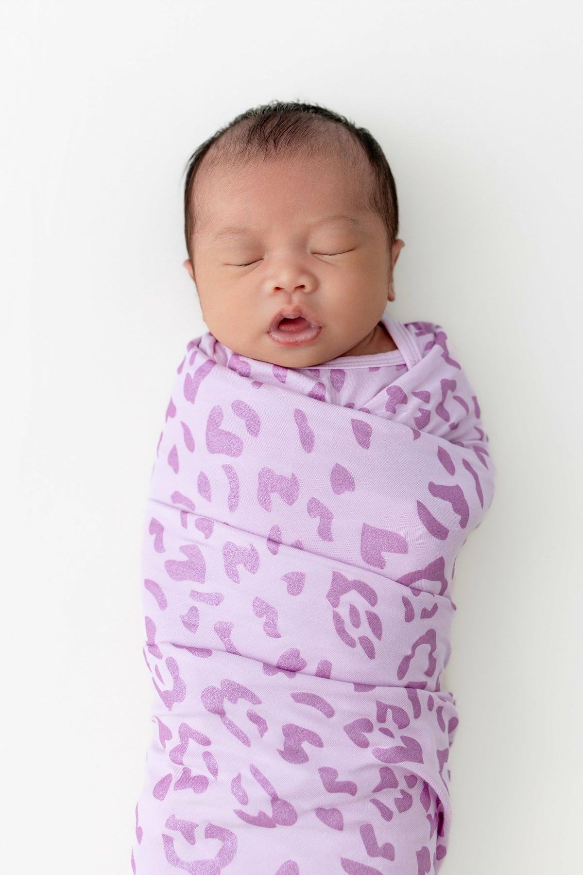 Swaddle Blanket in Thistle Leopard | Kyte Baby