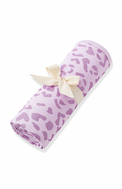 Swaddle Blanket in Thistle Leopard | Kyte Baby