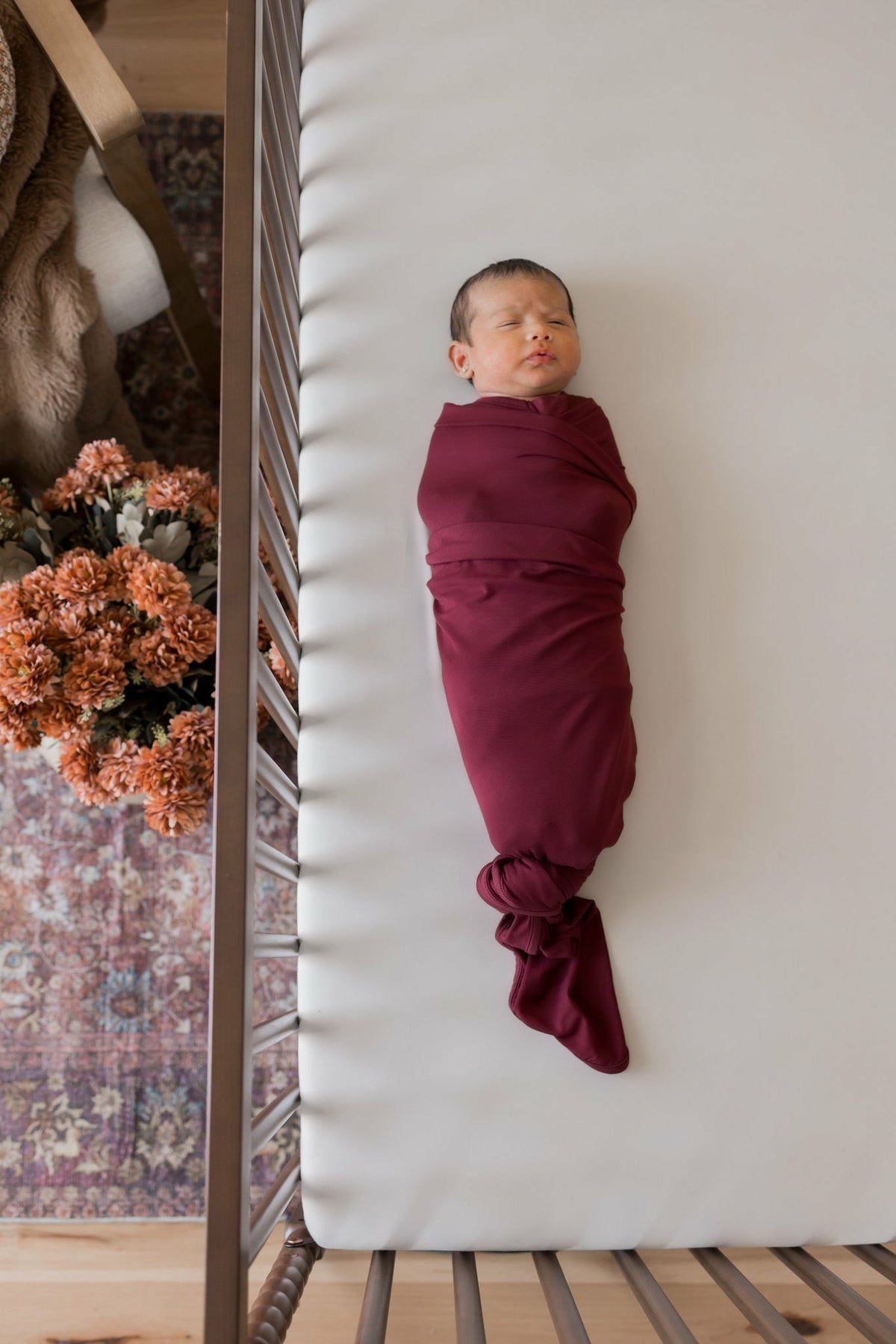 Swaddle Blanket in Burgundy | Kyte Baby