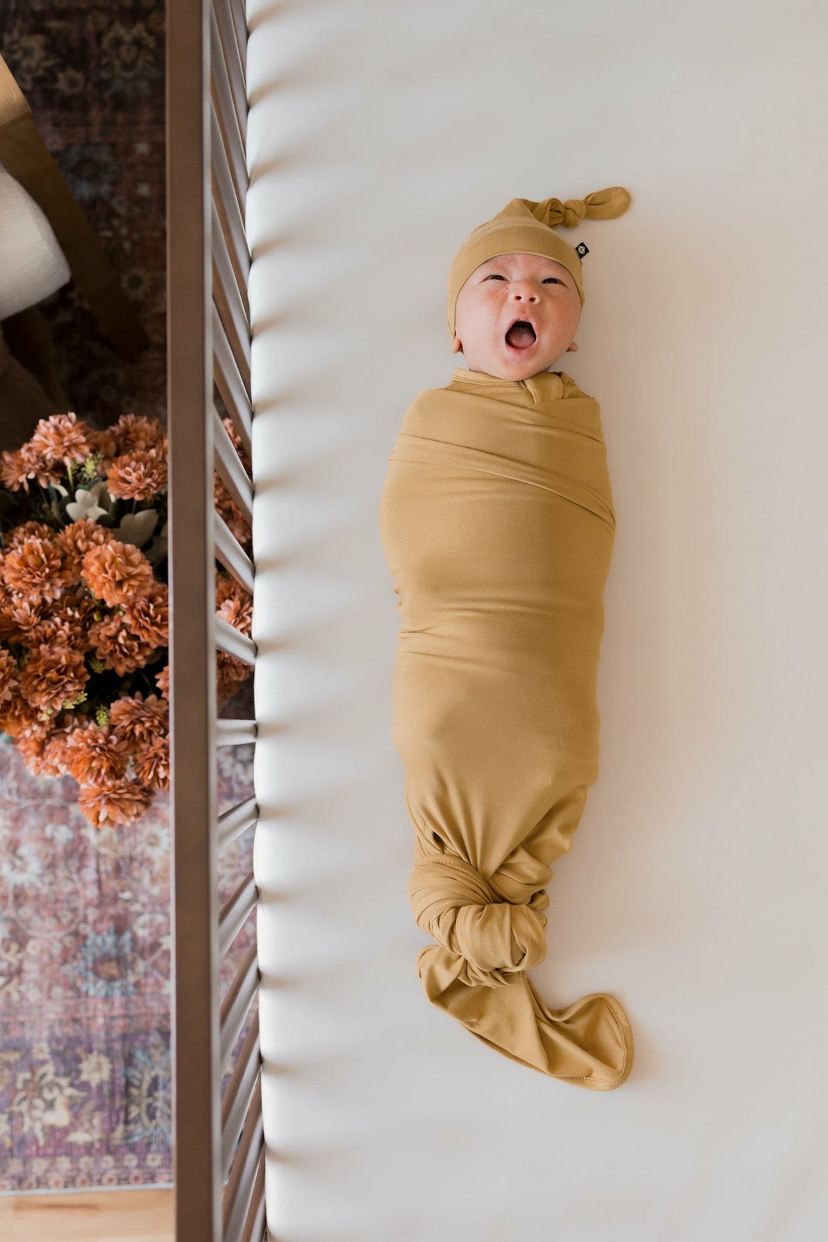 Swaddle Blanket in Ochre | Kyte Baby
