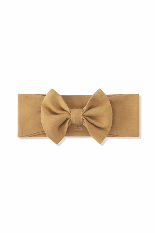 Bow Headband in Ochre | Kyte Baby
