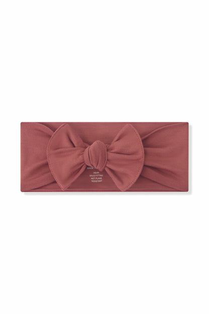 Knotted Bow Headband in Ember | Kyte Baby