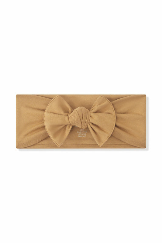 Knotted Bow Headband in Ochre | Kyte Baby