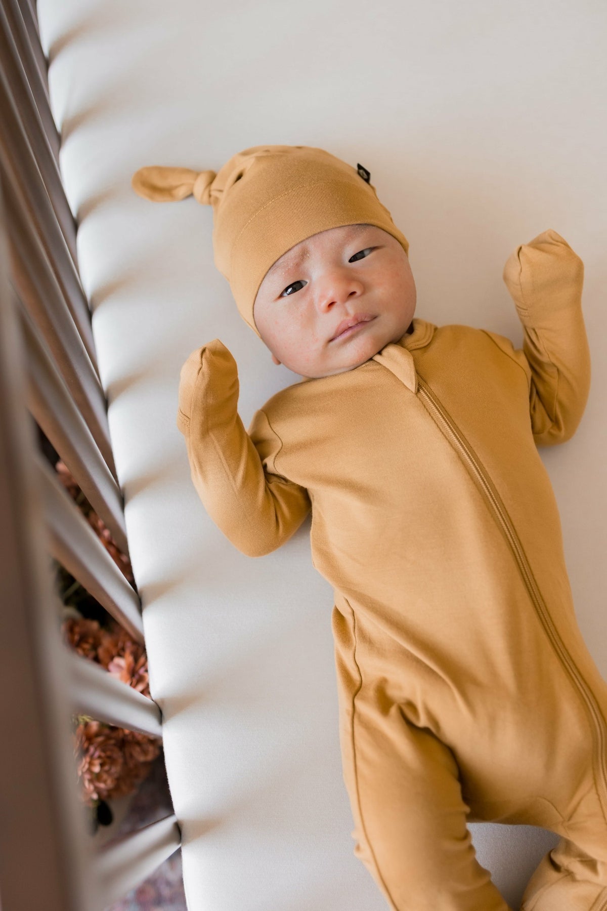 Knotted Cap in Ochre | Kyte Baby