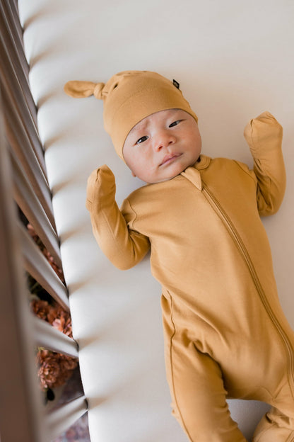 Knotted Cap in Ochre | Kyte Baby