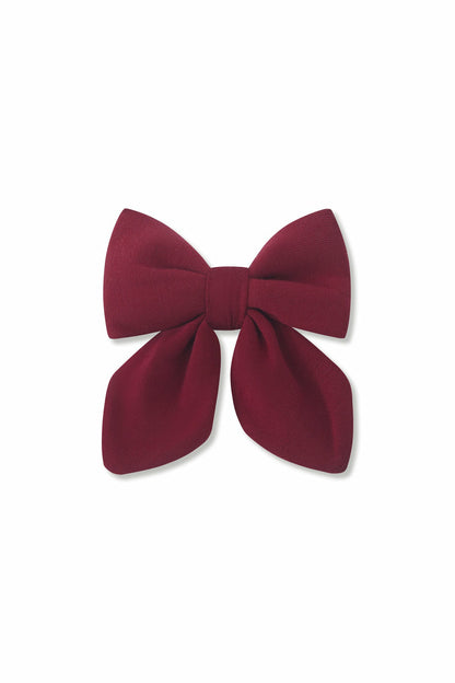 Medium Alligator Clip Bow in Burgundy | Kyte Baby