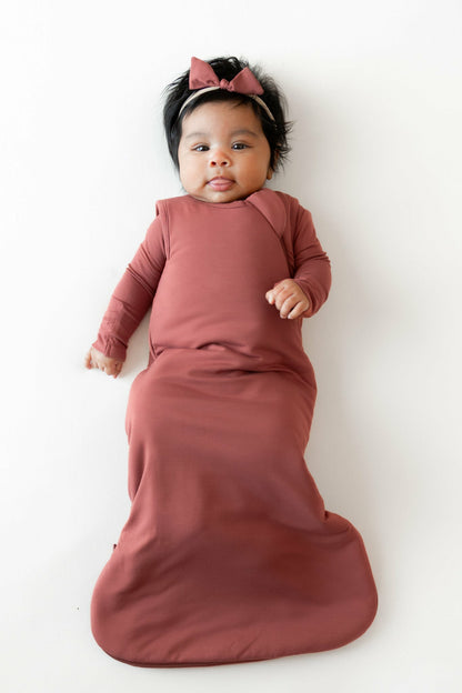 Tiny Nylon Bow in Ember | Kyte Baby