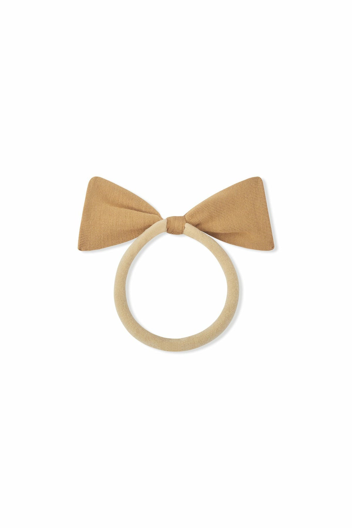 Tiny Nylon Bow in Ochre | Kyte Baby