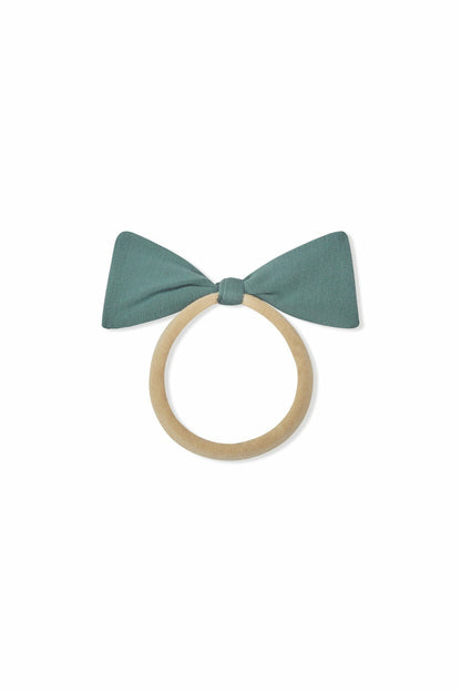 Tiny Nylon Bow in Pine | Kyte Baby