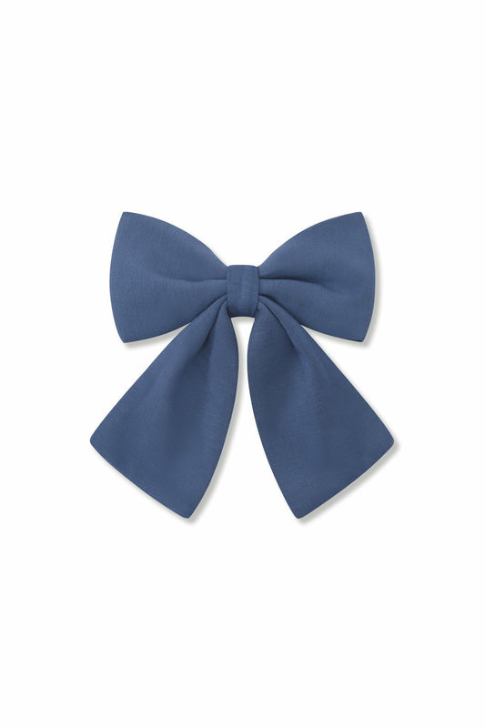 Large Alligator Clip Bow in Oxford | Kyte Baby