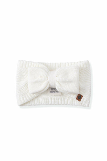 Chunky Knit Bow Headband in Cloud | Kyte Baby