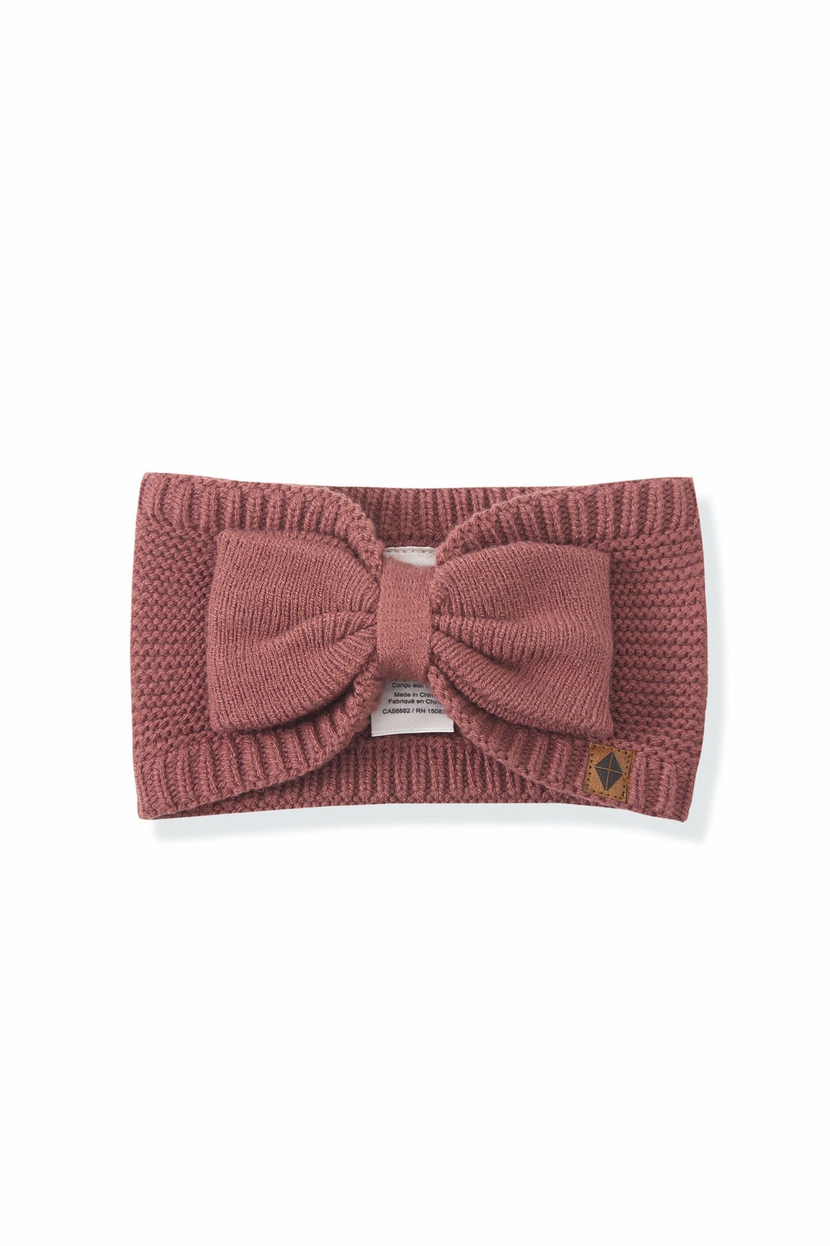 Chunky Knit Bow Headband in Ember | Kyte Baby