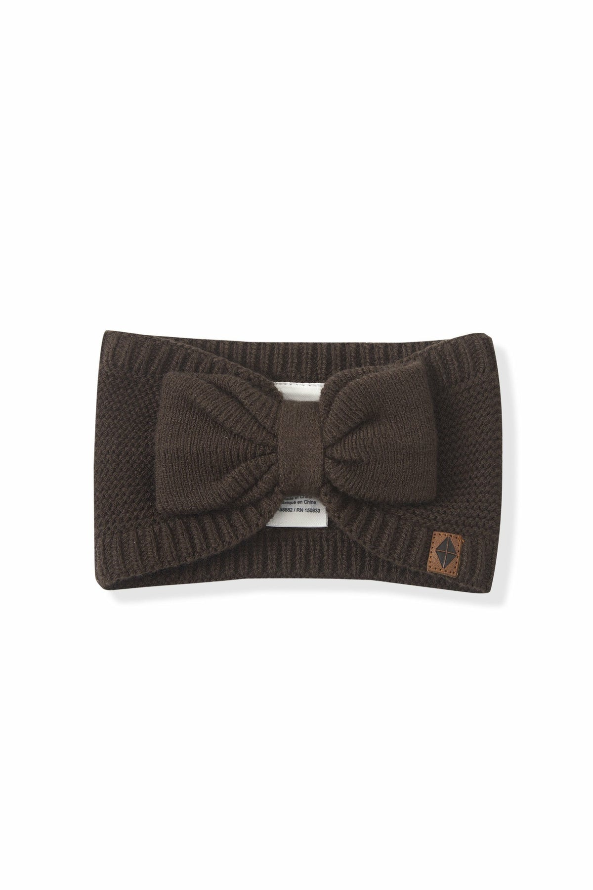 Chunky Knit Bow Headband in Espresso | Kyte Baby