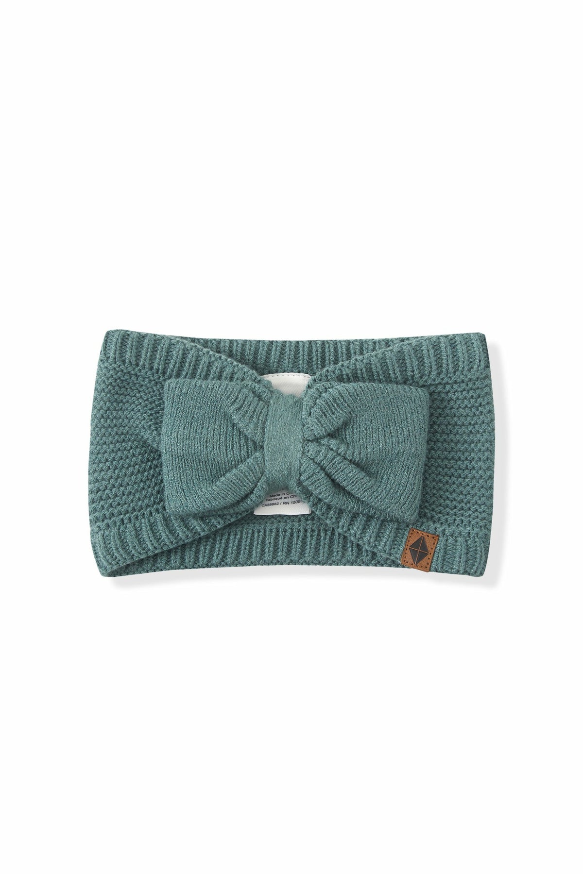Chunky Knit Bow Headband in Pine | Kyte Baby