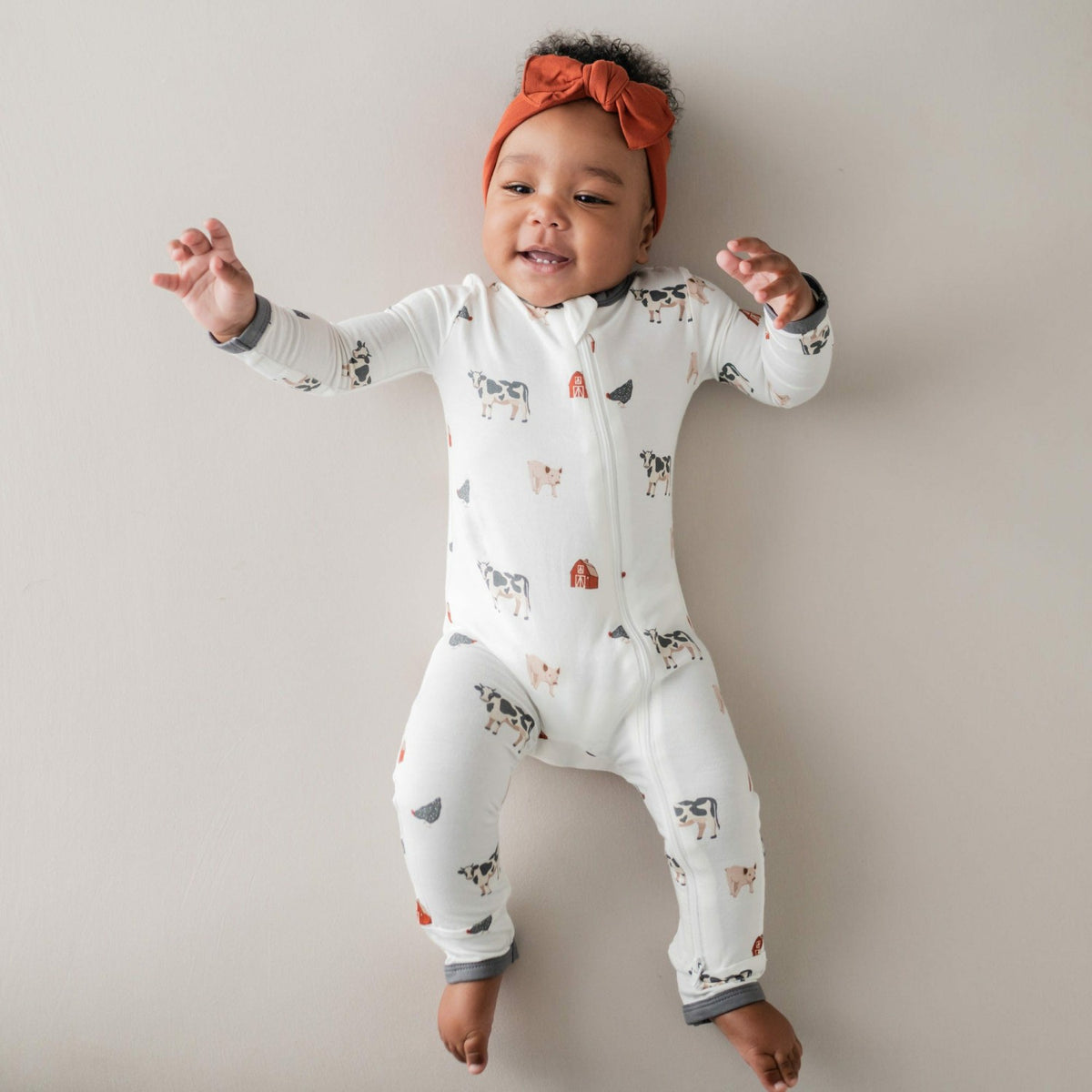 Zippered Romper in Farm | Kyte Baby