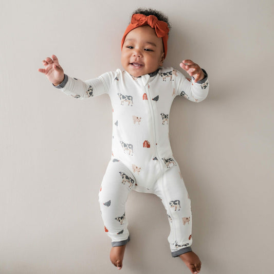 Zippered Romper in Farm | Kyte Baby