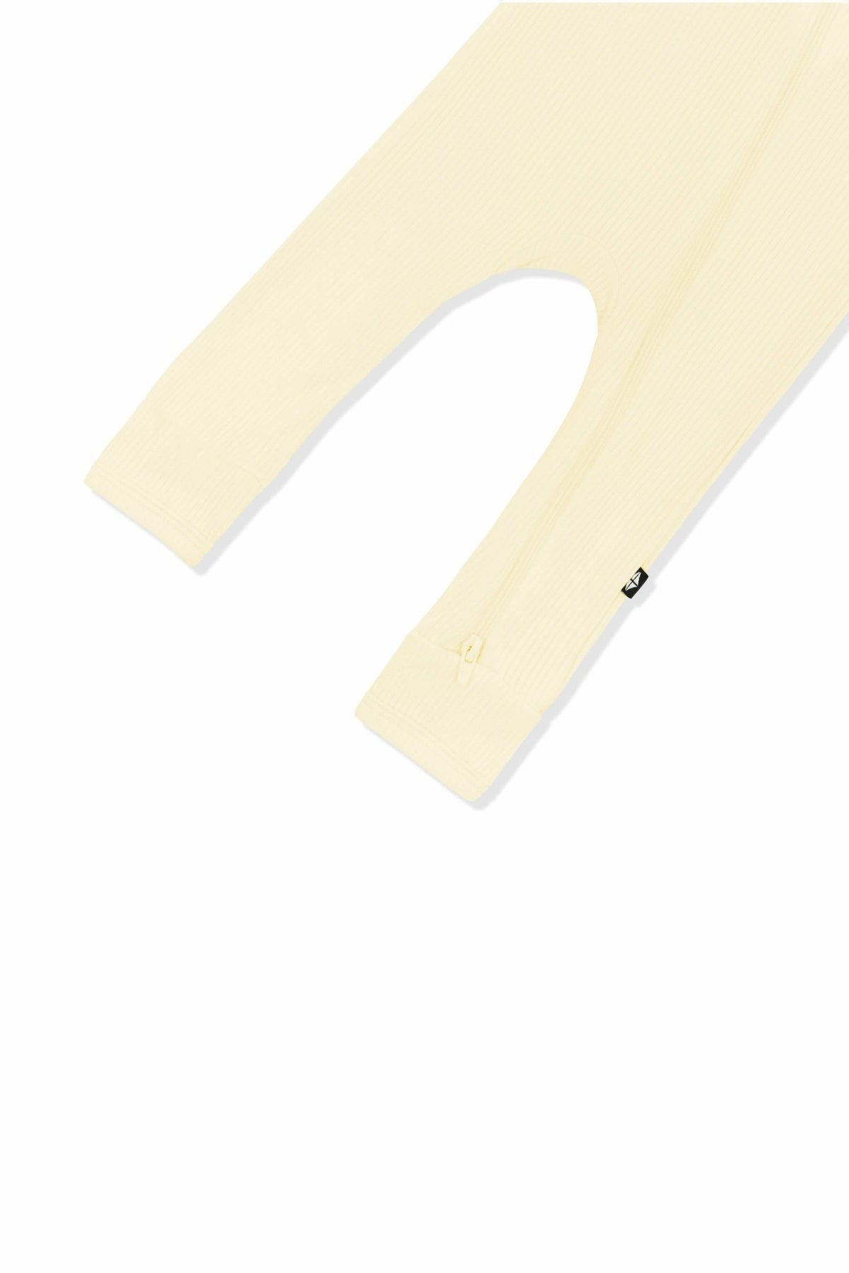 Ribbed Zipper Romper in Chamomile | Kyte Baby