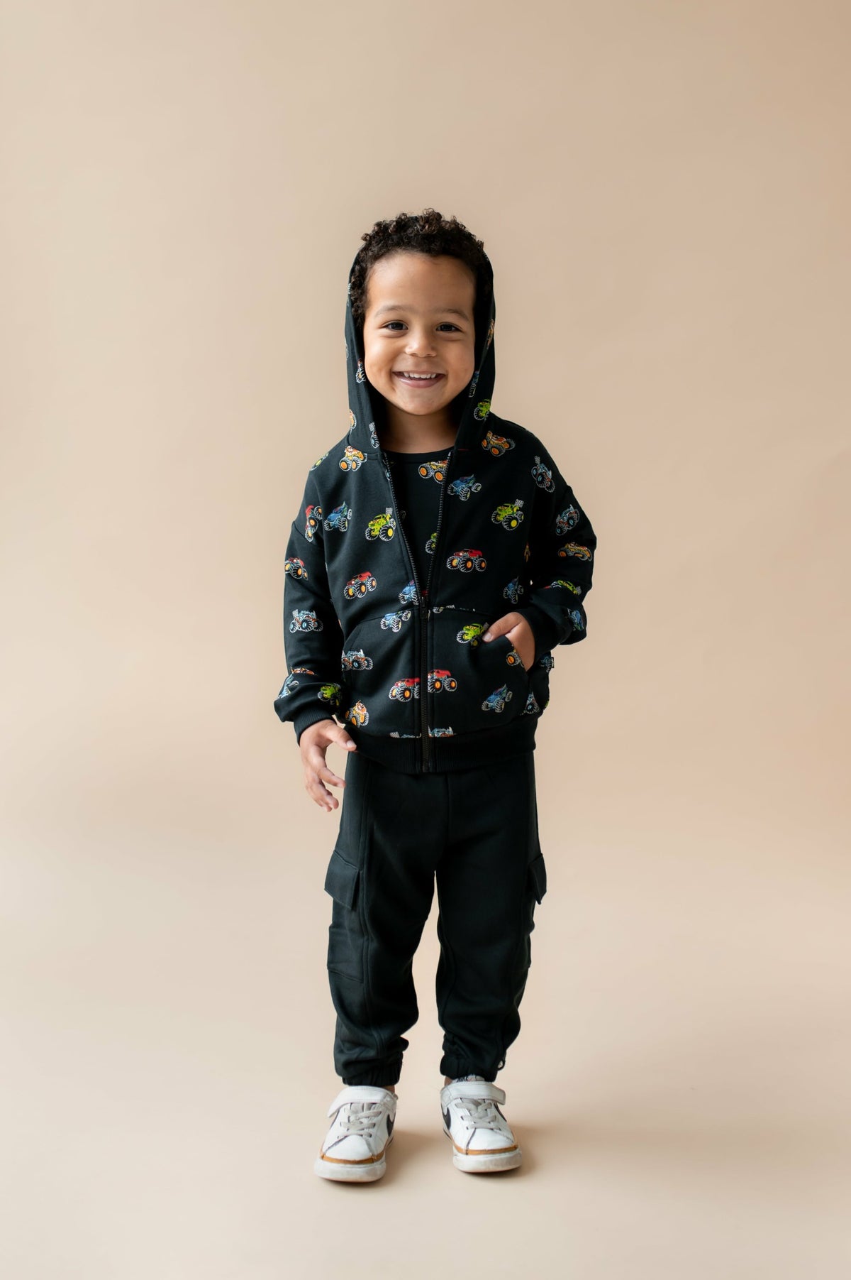 Zip-Up Hoodie in Monster Truck | Kyte Baby