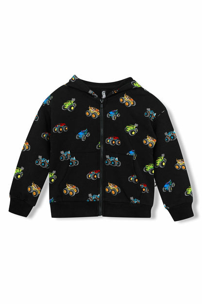 Zip-Up Hoodie in Monster Truck | Kyte Baby