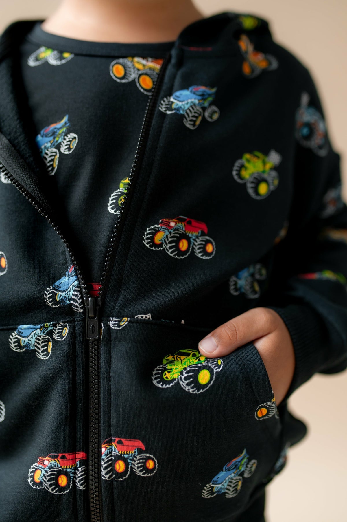 Zip-Up Hoodie in Monster Truck | Kyte Baby