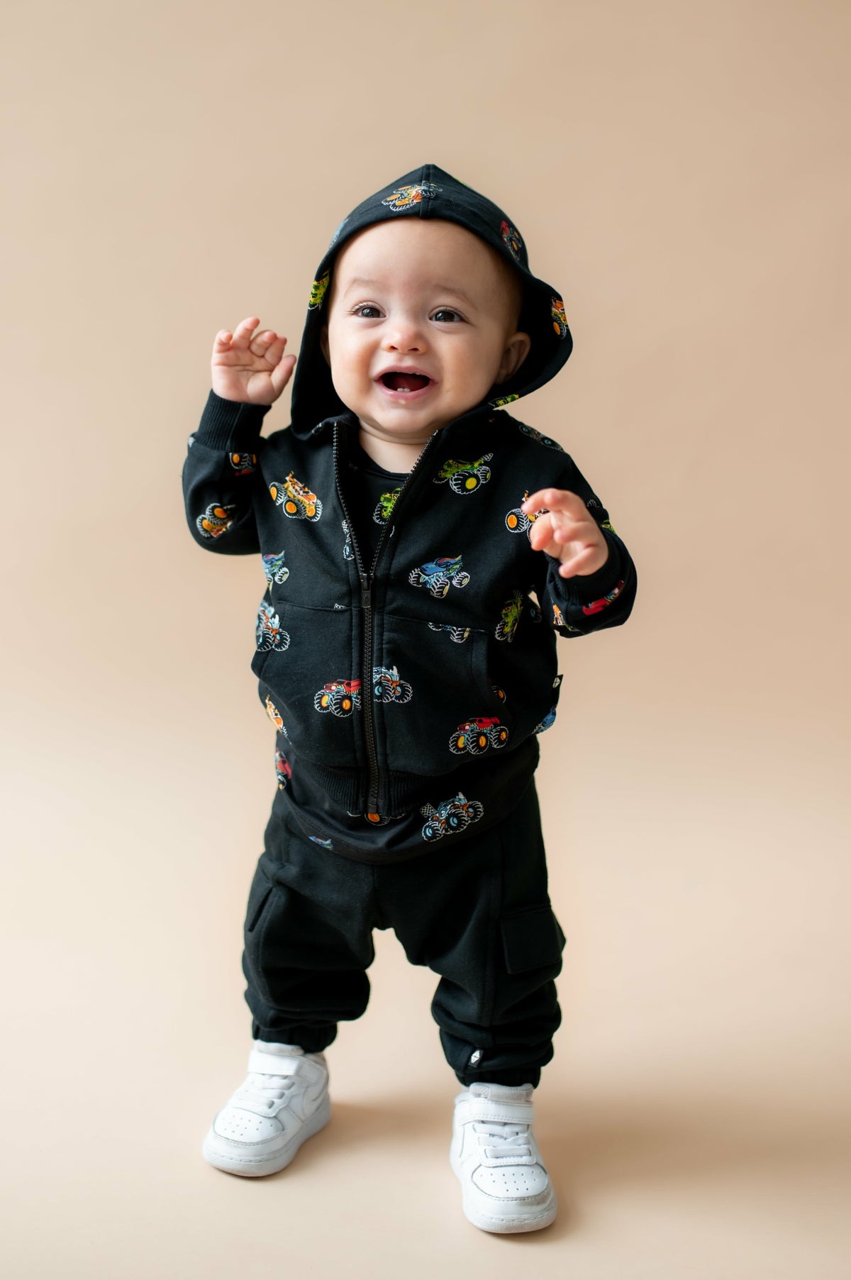 Zip-Up Hoodie in Monster Truck | Kyte Baby