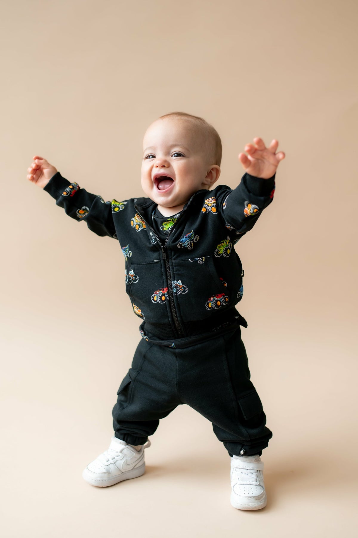 Zip-Up Hoodie in Monster Truck | Kyte Baby