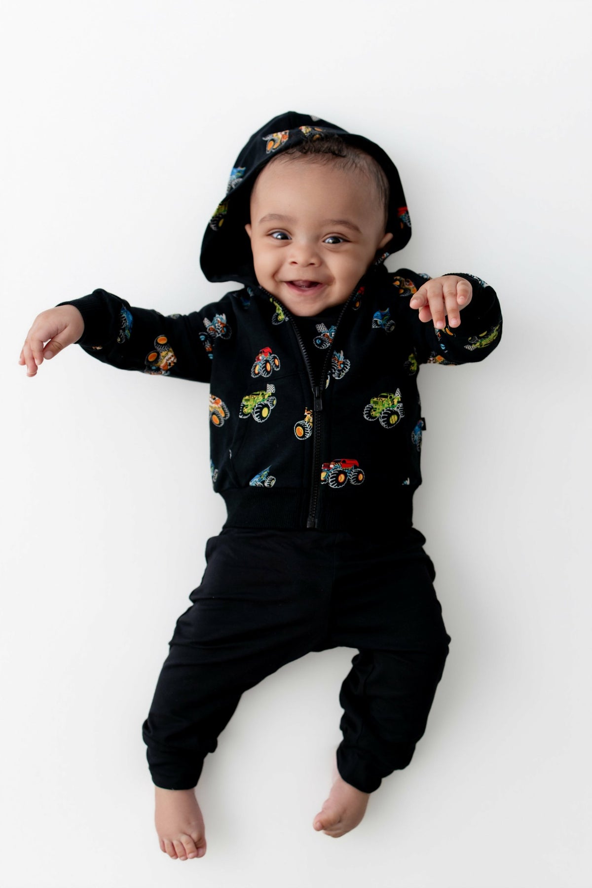 Zip-Up Hoodie in Monster Truck | Kyte Baby