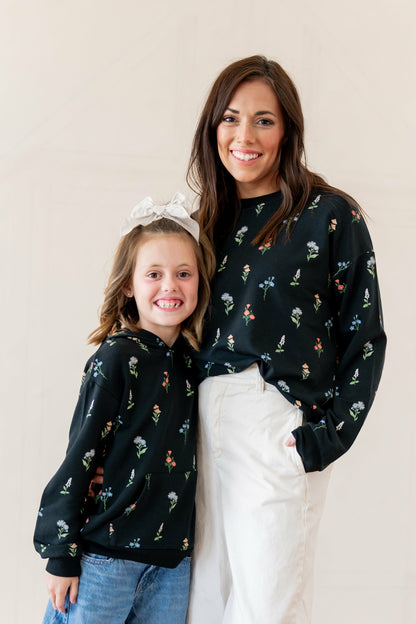 Hoodie in Midnight Wildflower | Kyte Baby