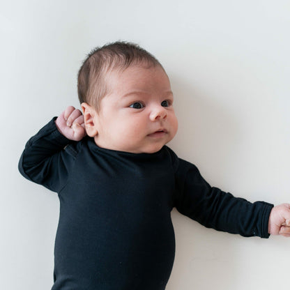 Long Sleeve Bodysuit Onesie in Midnight | Kyte Baby