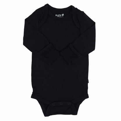 Long Sleeve Bodysuit Onesie in Midnight | Kyte Baby