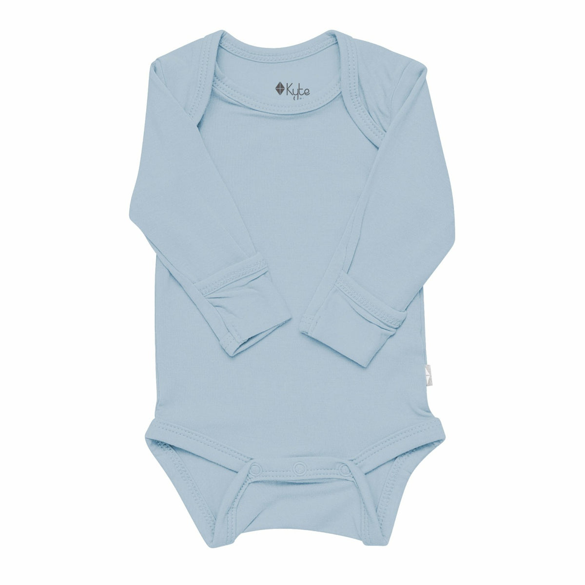 Long Sleeve Bodysuit in Fog | Kyte Baby