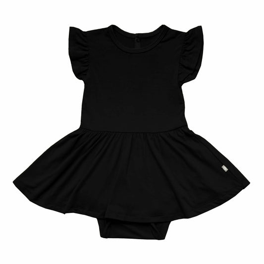 Toddler Twirl Bodysuit Dress in Midnight | Kyte Baby