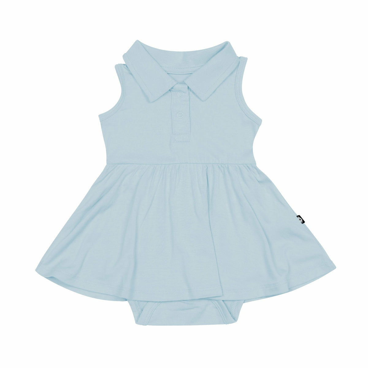 Polo Bodysuit Dress in Fog | Kyte Baby
