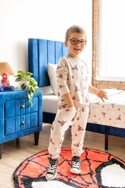 Long Sleeve Jogger Set in Spider-Man | Kyte Baby