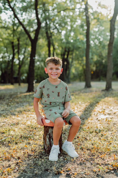 Short Sleeve Jogger Set in Groot | Kyte Baby