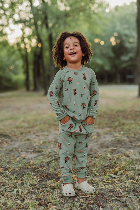 Long Sleeve Jogger Set in Groot | Kyte Baby