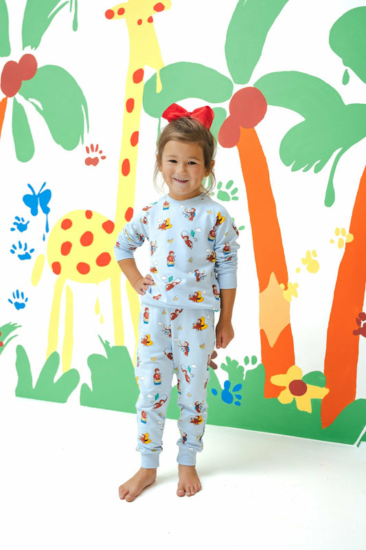 Long Sleeve Jogger Set in Curious George | Kyte Baby