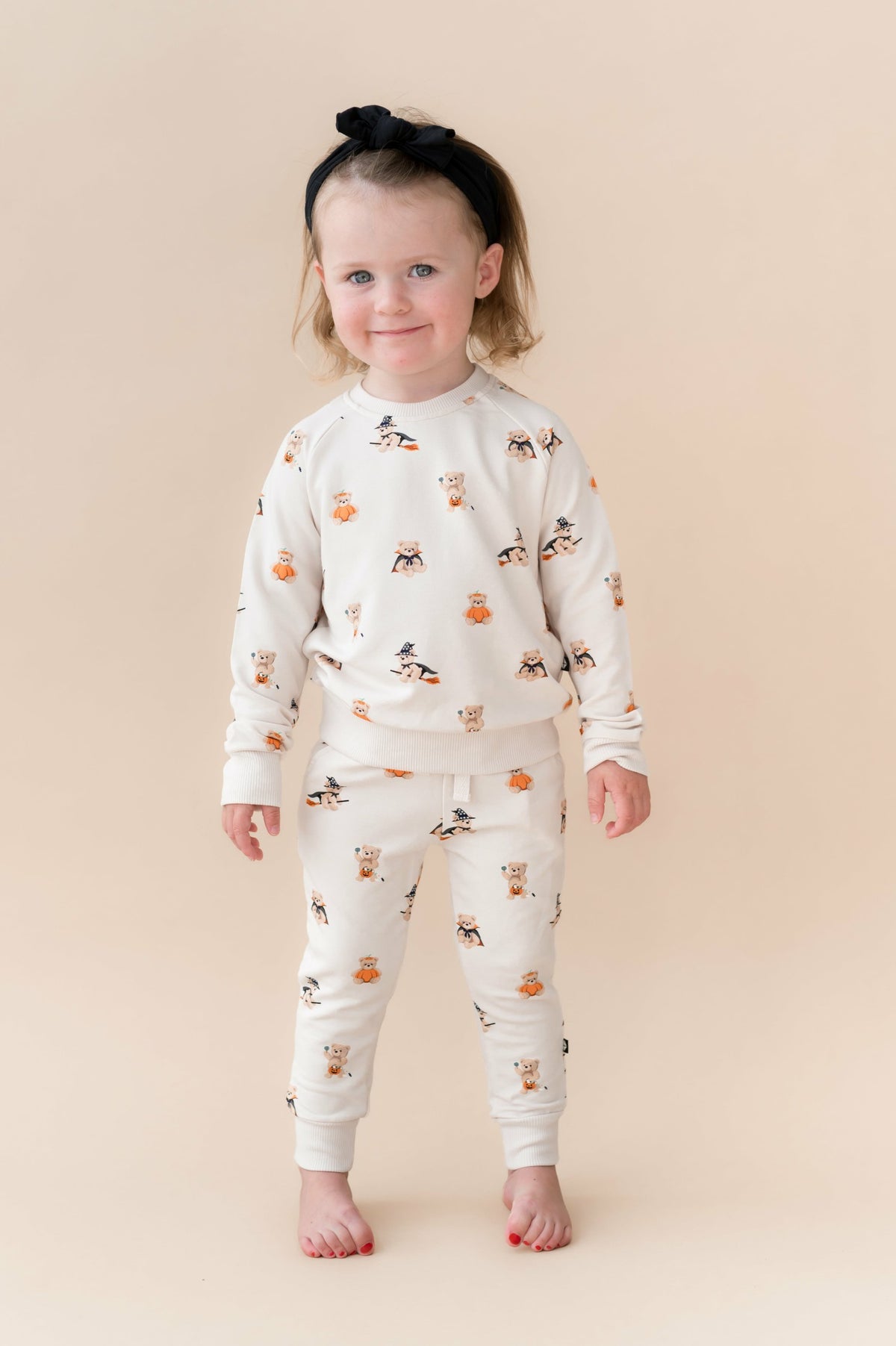 Long Sleeve Jogger Set in Halloween Teddy | Kyte Baby