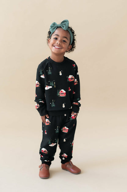 Long Sleeve Jogger Set in Winter Wonderland | Kyte Baby