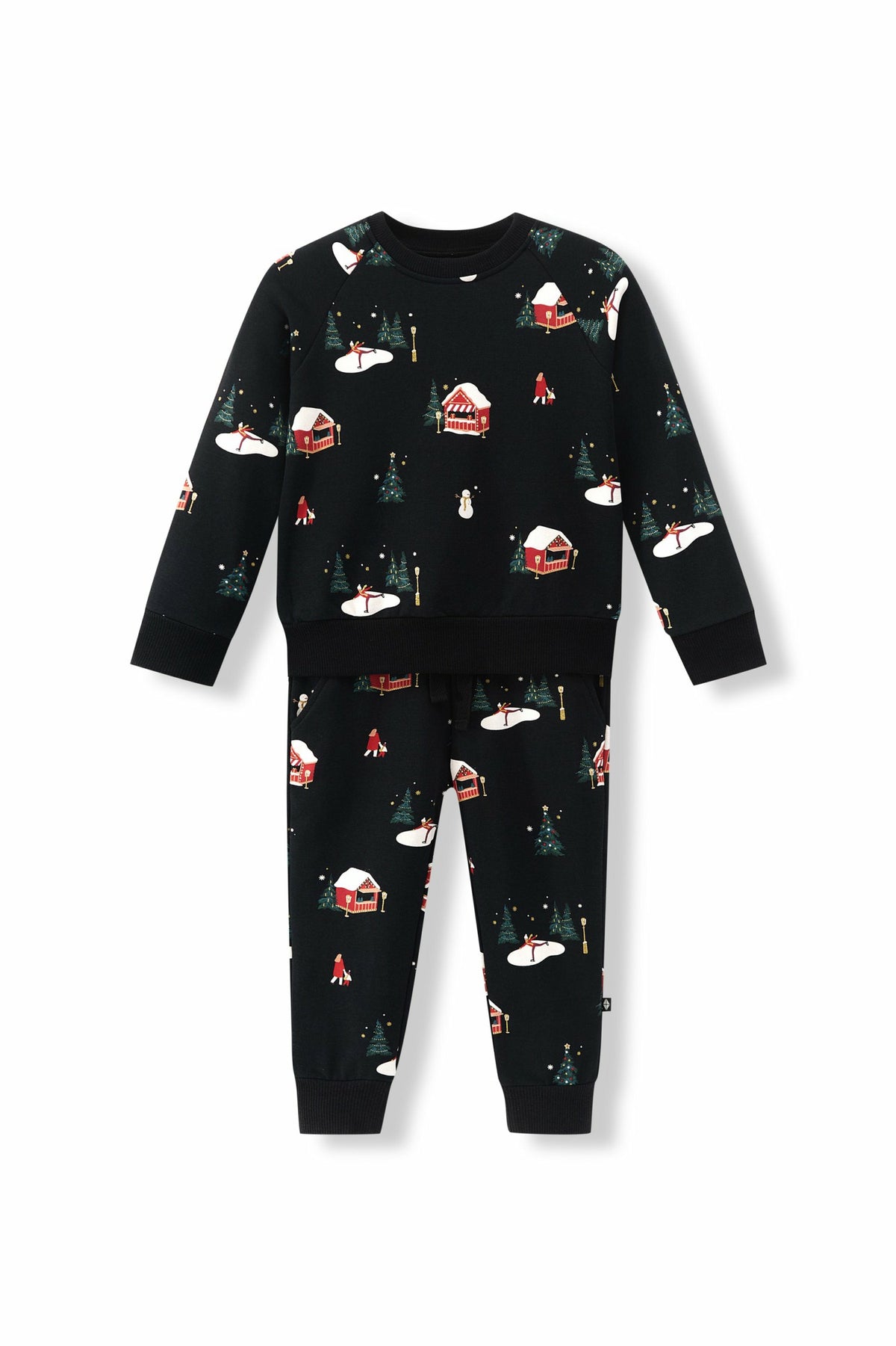 Long Sleeve Jogger Set in Winter Wonderland | Kyte Baby
