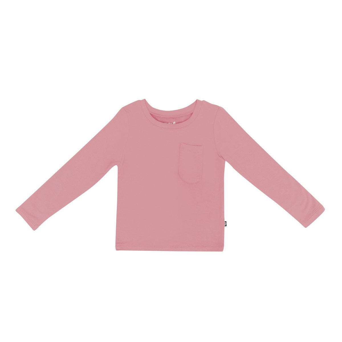 Long Sleeve Toddler Crew Neck Tee in Apple Blossom | Kyte Baby