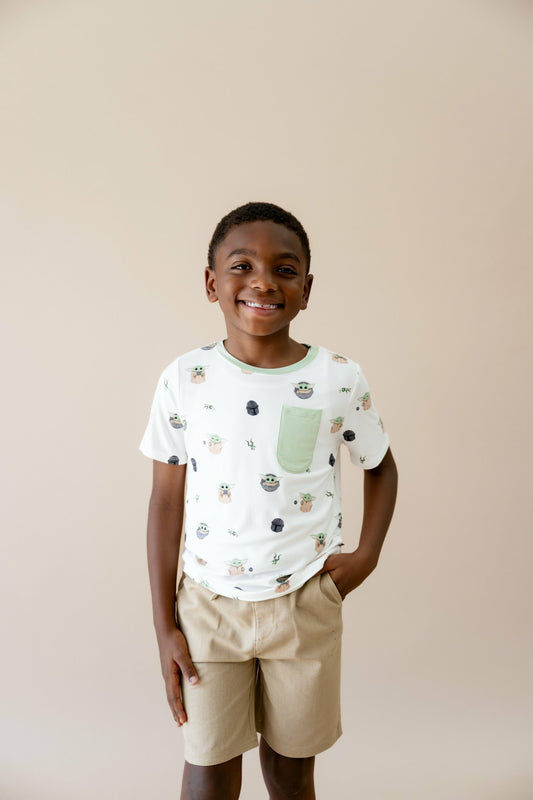 Toddler Crew Neck Tee in Grogu™ | Kyte Baby