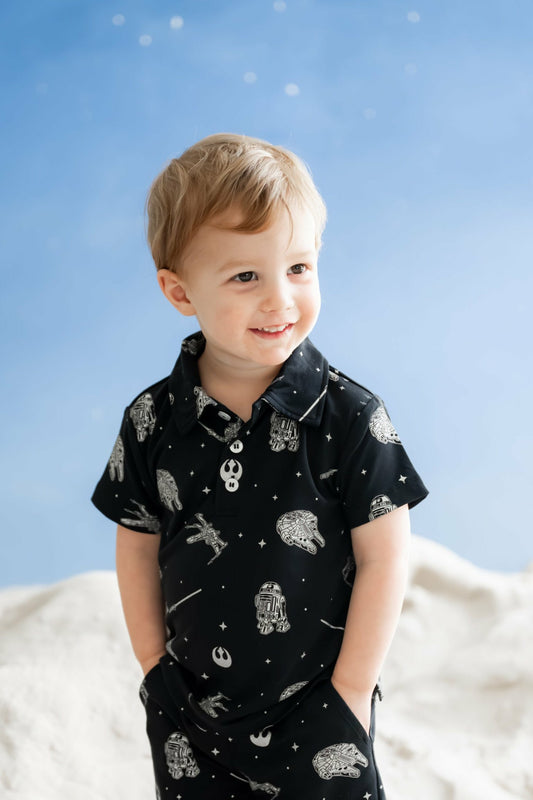 Toddler Short Sleeve Polo in STAR WARS™ | Kyte Baby