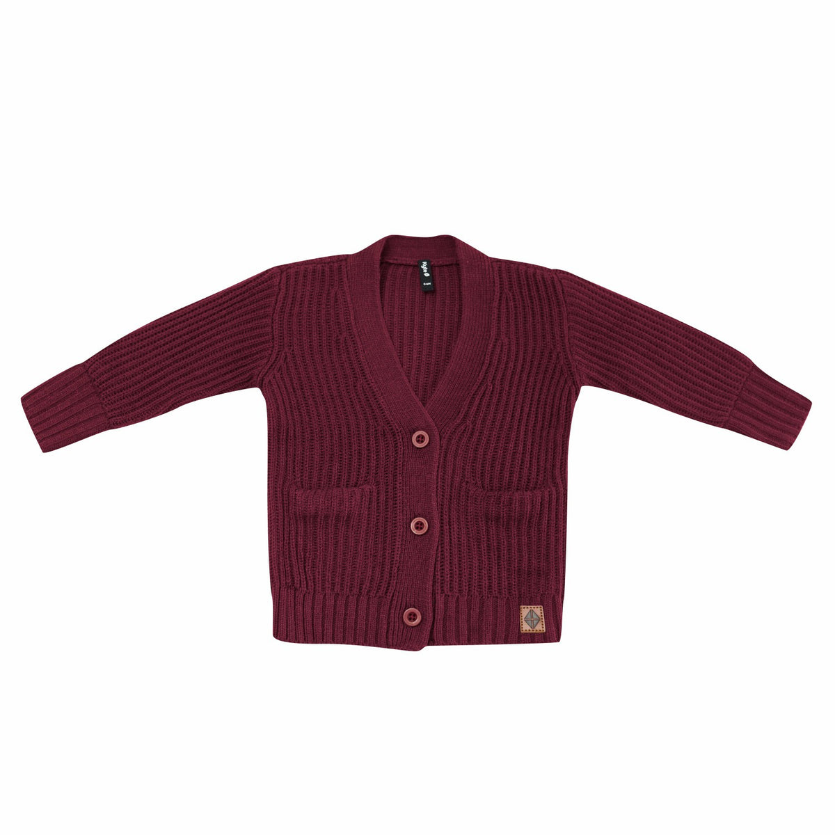 Chunky Knit Oversized Cardigan in Burgundy | Kyte Baby