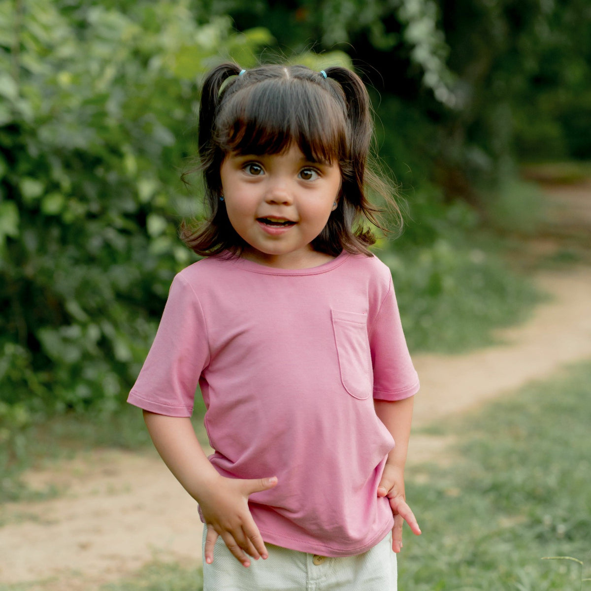 Toddler Crew Neck Tee in Apple Blossom | Kyte Baby