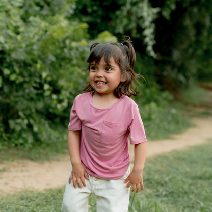 Toddler Crew Neck Tee in Apple Blossom | Kyte Baby