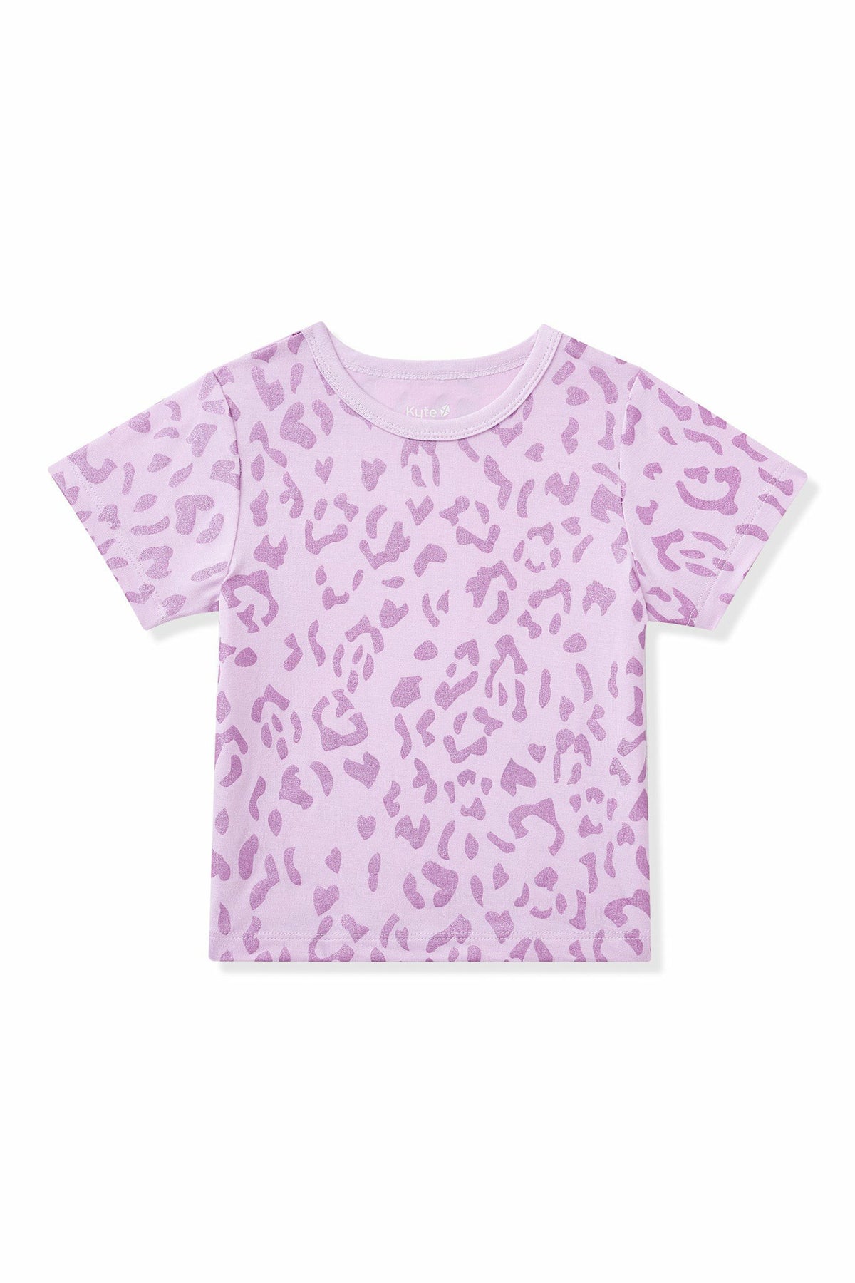 Toddler Basic Tee in Thistle Leopard | Kyte Baby