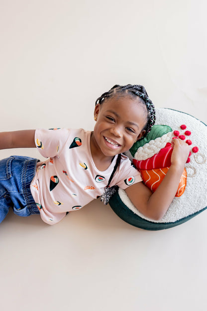 Toddler Basic Tee in Blush Sushi | Kyte Baby